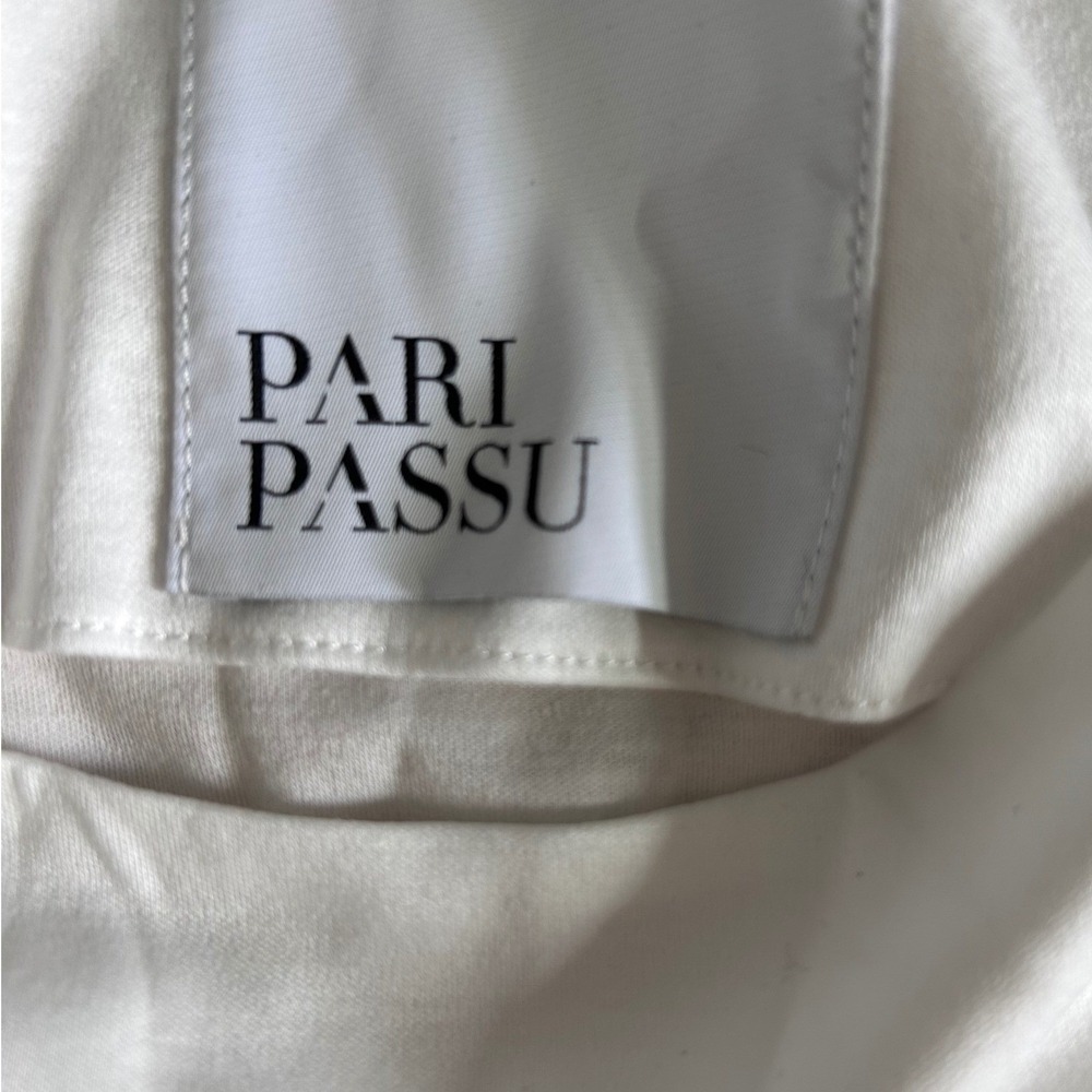 Pari Passu White Elevated Cotton Tee Plus Size 18 Minimalist Boxy Top - Picture 7 of 9